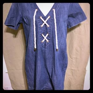 Blue jean nautical dress